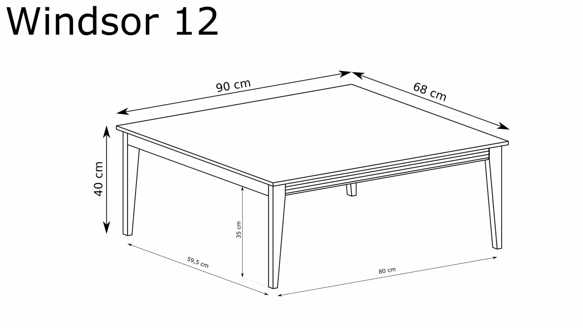 Холна маса WINDSOR W-12 кашмир/натурален дъб 